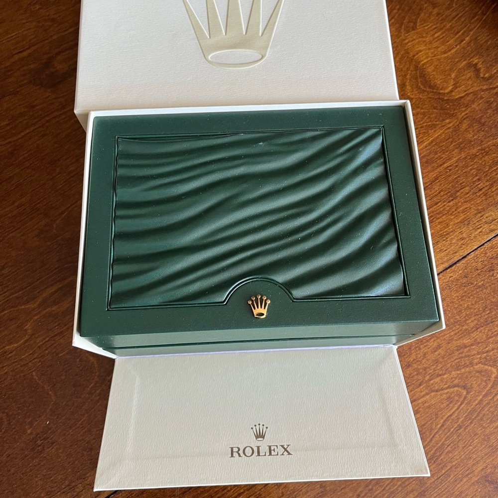 Rolex Dark Green Box with Gold Crown Emblem
